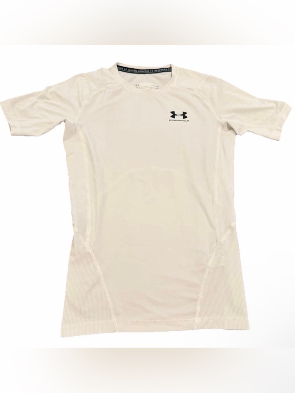 Under Armour White HeatGear Compression Short Sleeve Top
